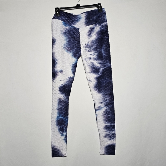 Vizio blue tie dye textured leggings nwt size Juniors XL - Picture 5 of 7